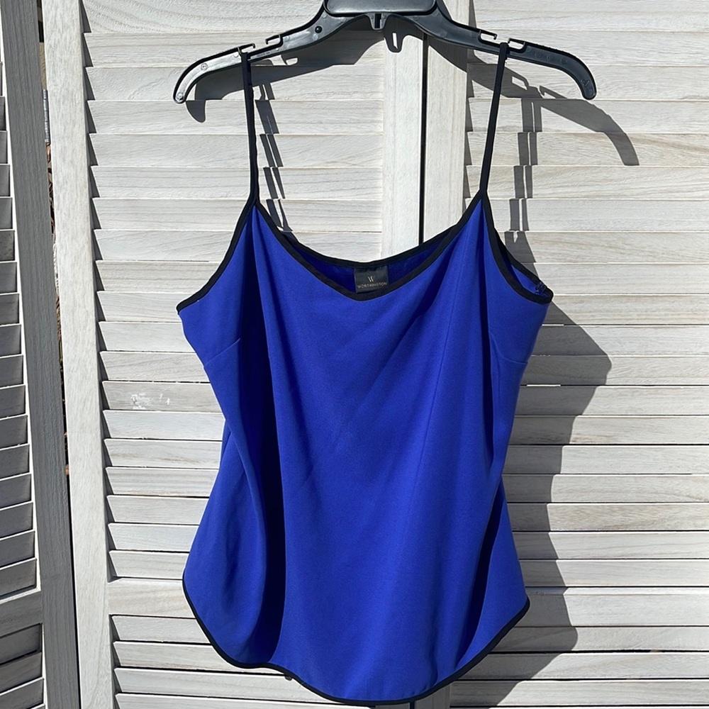 Blue blouse tank